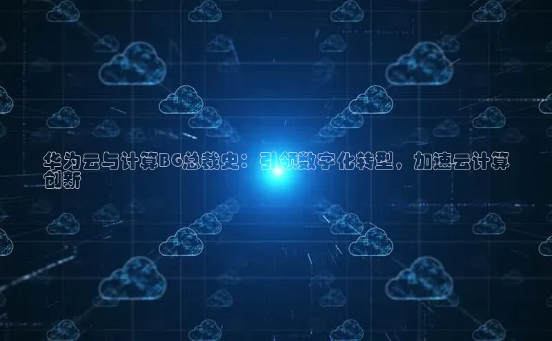 凯捷路畅科技华为云与计算BG总裁史：引领数字化转型，加速云计算
创新